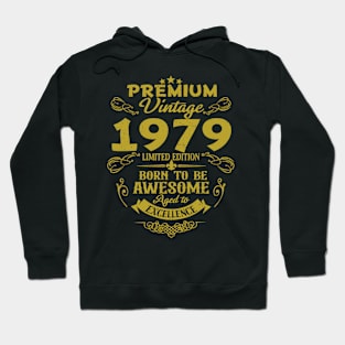 Vintage 1979 Born To Be Awesome Birthday Gift Hoodie